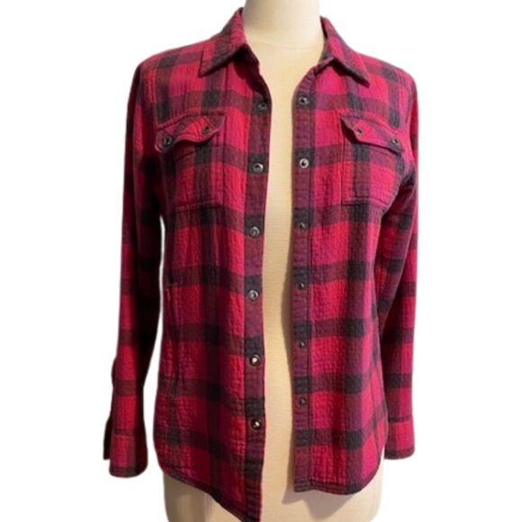 Prana Bridget Lined Pink Flannel Size Small - Picture 2 of 9